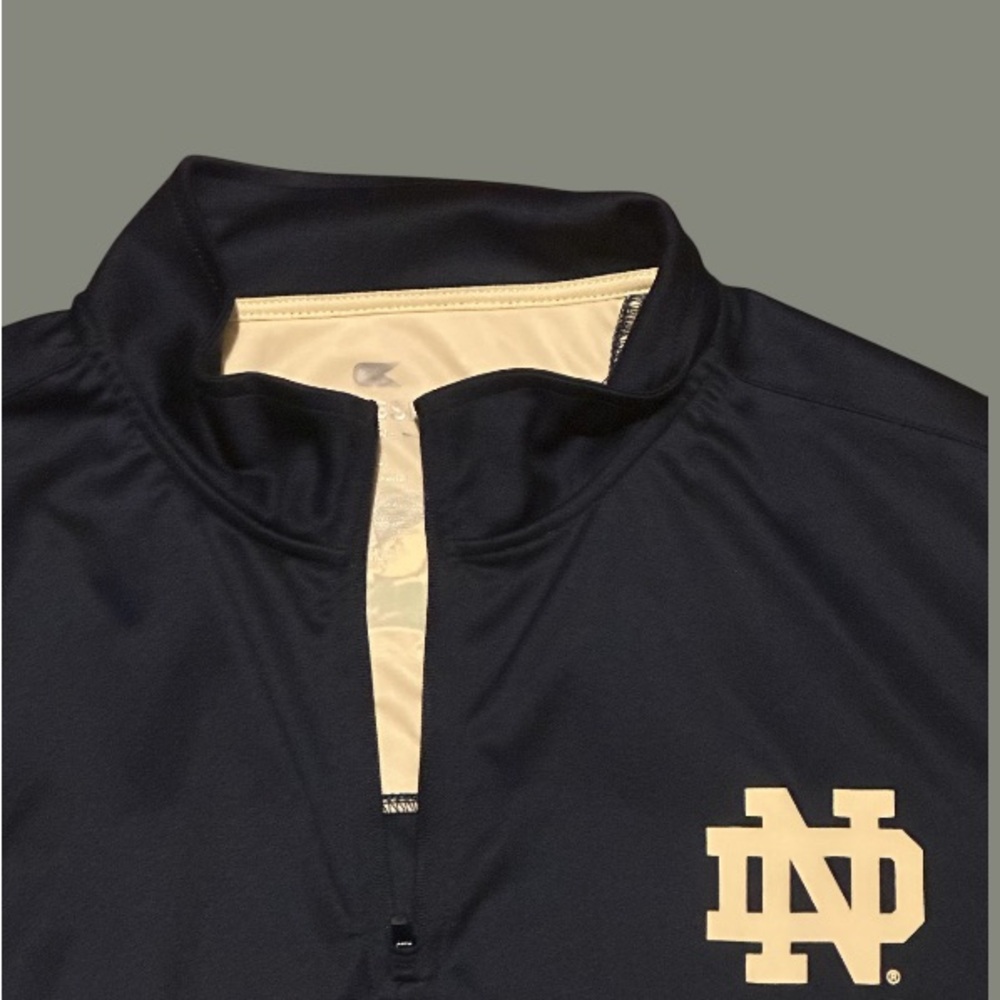 Notre Dame Fighting Irish Colosseum 1/4 Zip Pullover Wind Shirt Size Lar… - Picture 4 of 8